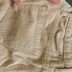 peach corduroy shorts